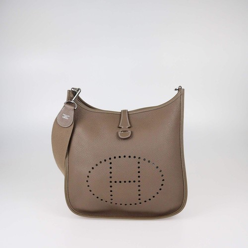 Sac hermes etoupe clémence - etoupe, en